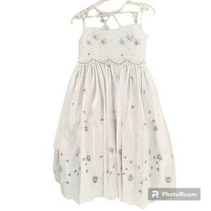 Georgina’s Embroidered Flower Girl Holiday Wedding Communion Dress Size 6 NEW